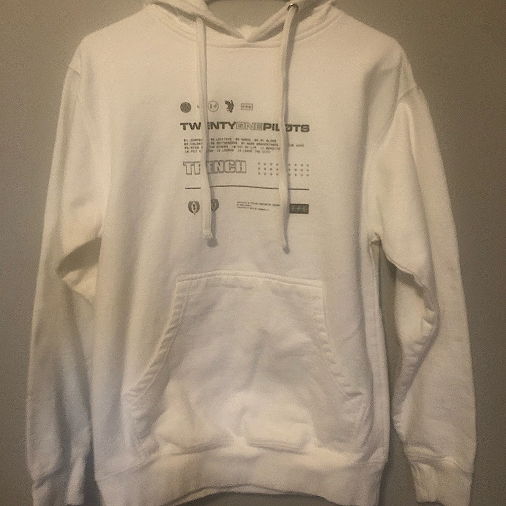 Original Twenty One Pilots White Trench Hoodie (Merch)